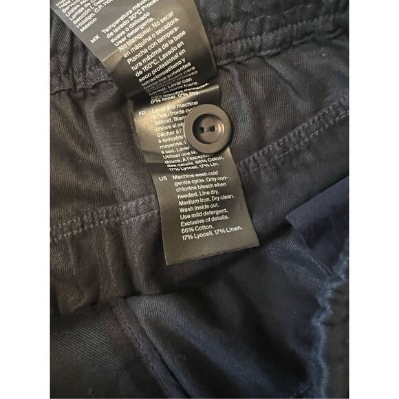 COS Navy Tapered Drawstring Pants – Adjustable Crop Style - Picture 9 of 12